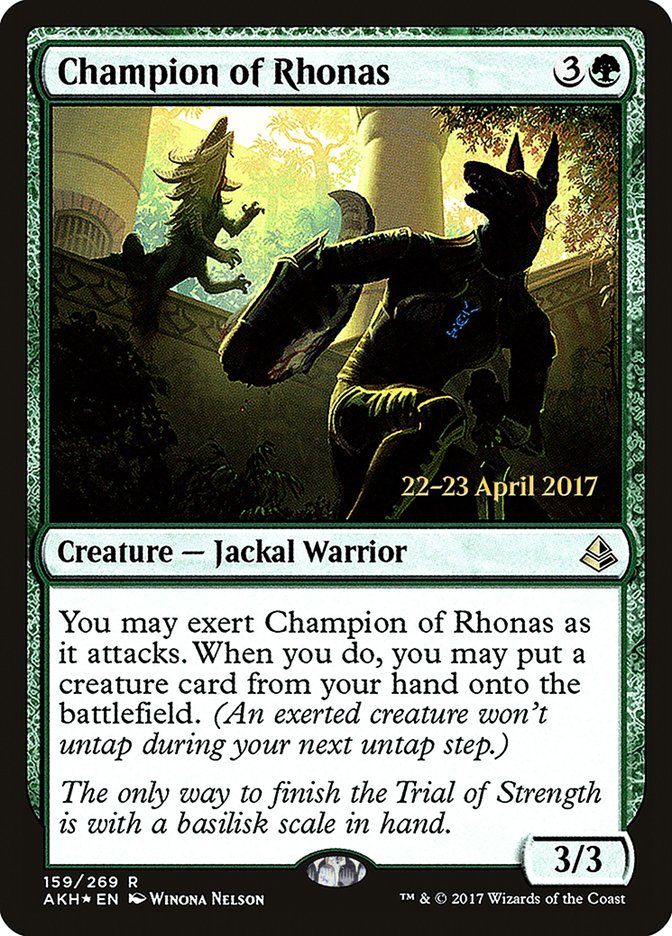 Magic the Gathering Card - Champion of Rhonas - MTG Circle