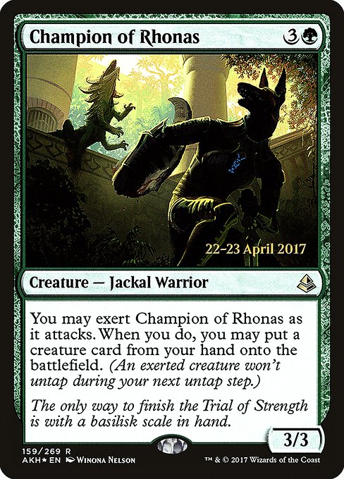 Magic the Gathering Card - Champion of Rhonas - MTG Circle
