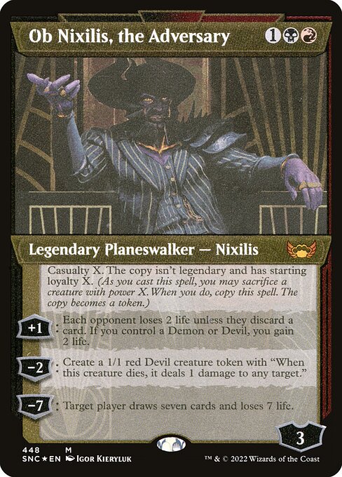 Magic the Gathering Card - Ob Nixilis, the Adversary - MTG Circle