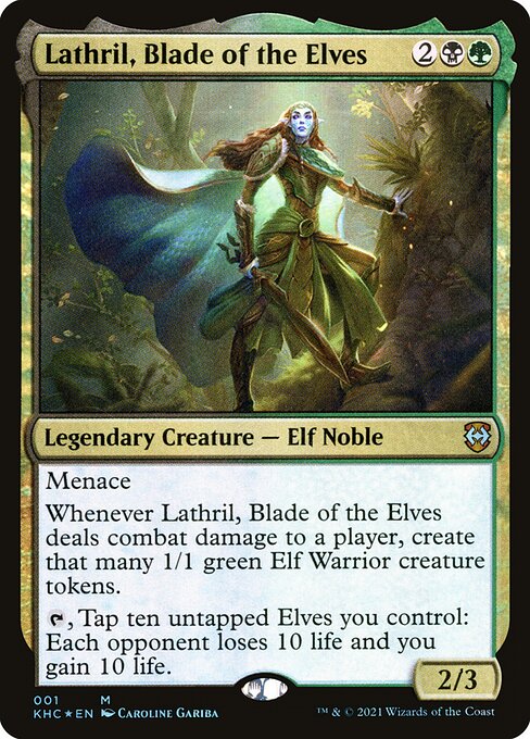 Magic the Gathering Card - Lathril, Blade of the Elves - MTG Circle