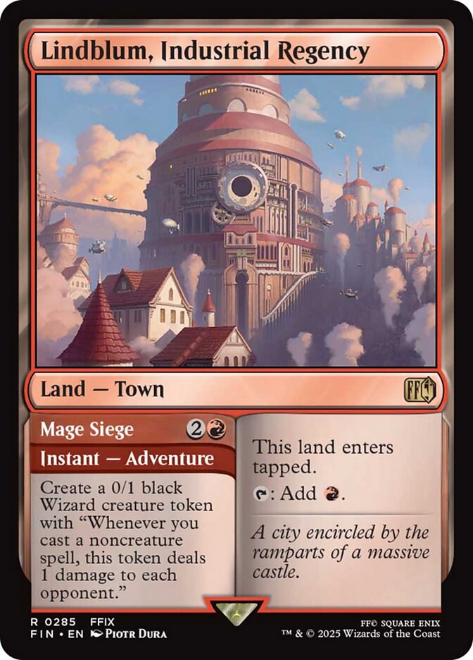 Magic the Gathering Card - Lindblum, Industrial Regency // Mage Siege - MTG Circle