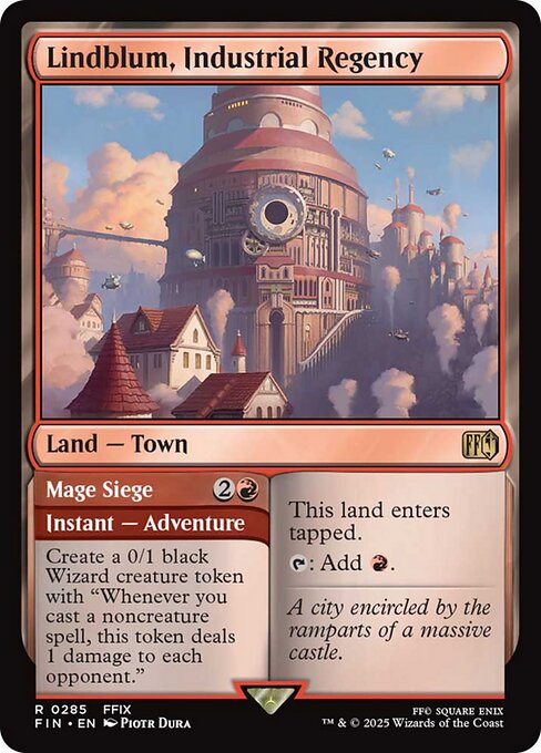 Magic the Gathering Card - Lindblum, Industrial Regency // Mage Siege - MTG Circle
