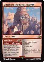 Magic the Gathering Card - Lindblum, Industrial Regency // Mage Siege - MTG Circle