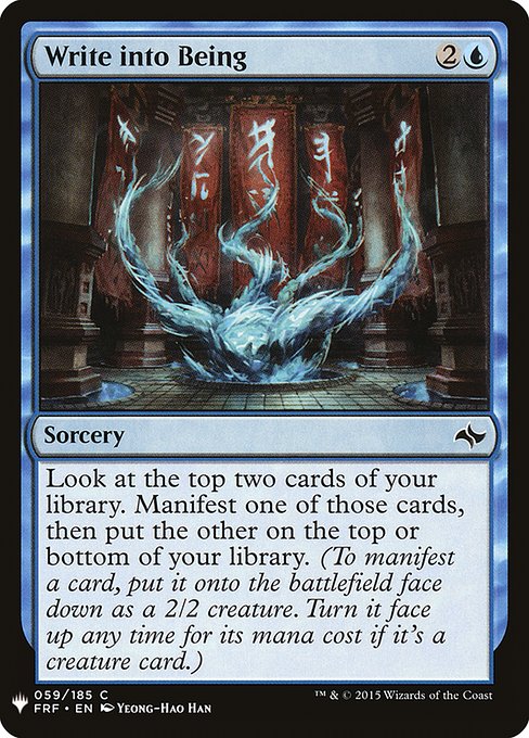 Magic the Gathering Card - Write into Being - MTG Circle