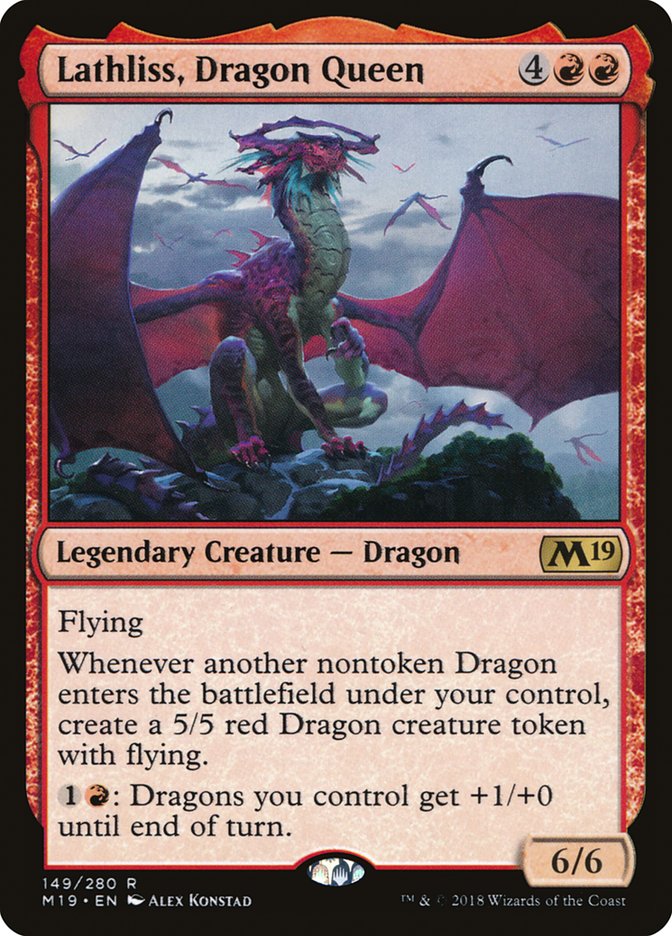 Magic the Gathering Card - Lathliss, Dragon Queen - MTG Circle