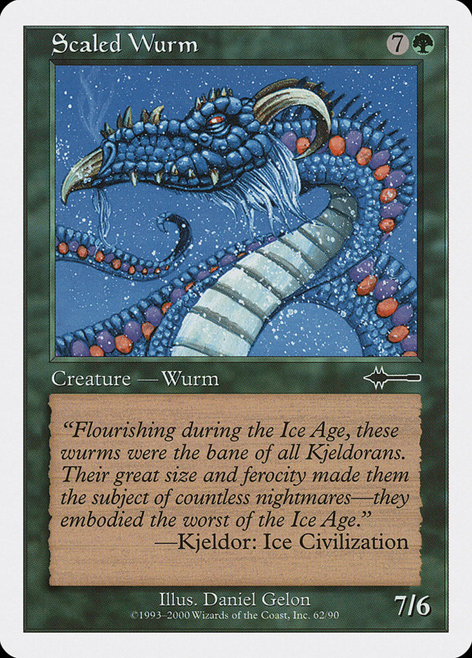 Magic the Gathering Card - Scaled Wurm - MTG Circle