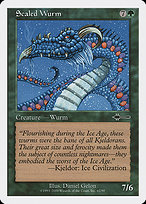 Magic the Gathering Card - Scaled Wurm - MTG Circle