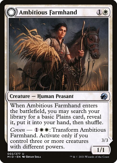 Magic the Gathering Card - Ambitious Farmhand - MTG Circle