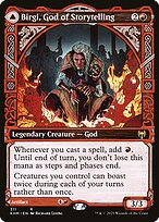 Magic the Gathering Card - Birgi, God of Storytelling // Harnfel, Horn of Bounty - MTG Circle