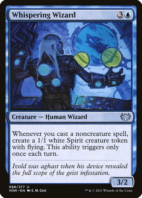 Magic the Gathering Card - Whispering Wizard - MTG Circle