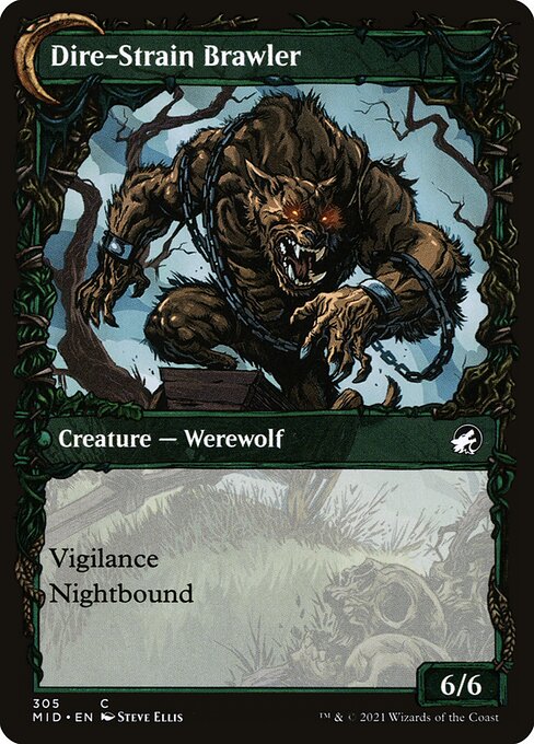 Magic the Gathering Card - Dire-Strain Brawler - MTG Circle
