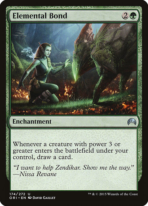 Magic the Gathering Card - Elemental Bond - MTG Circle