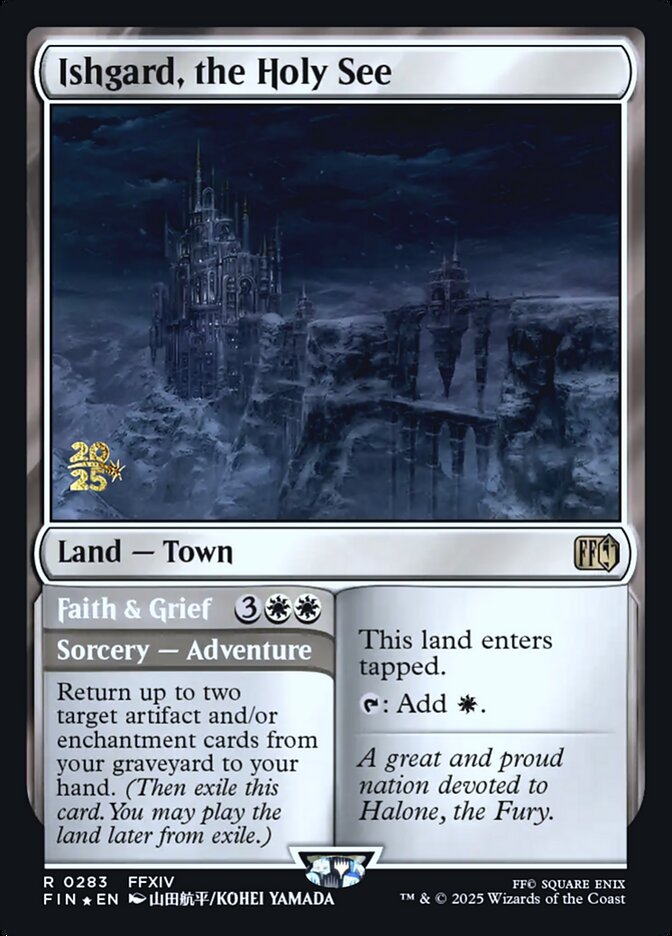 Magic the Gathering Card - Ishgard, the Holy See // Faith & Grief - MTG Circle
