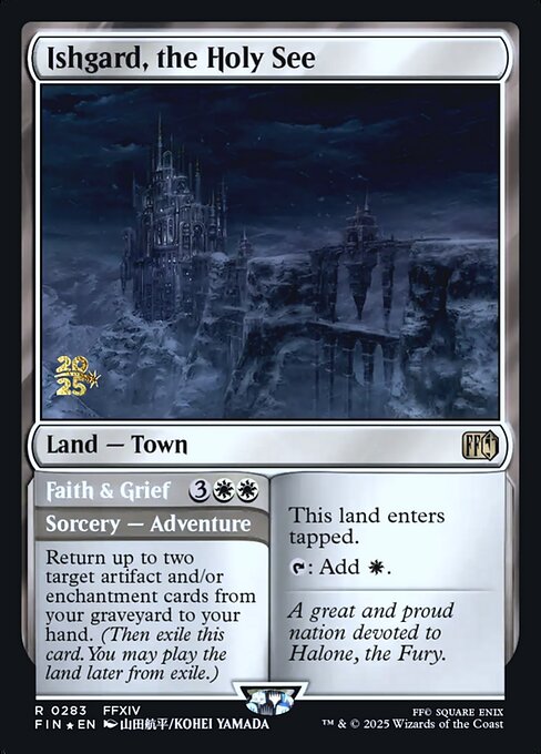 Magic the Gathering Card - Ishgard, the Holy See // Faith & Grief - MTG Circle