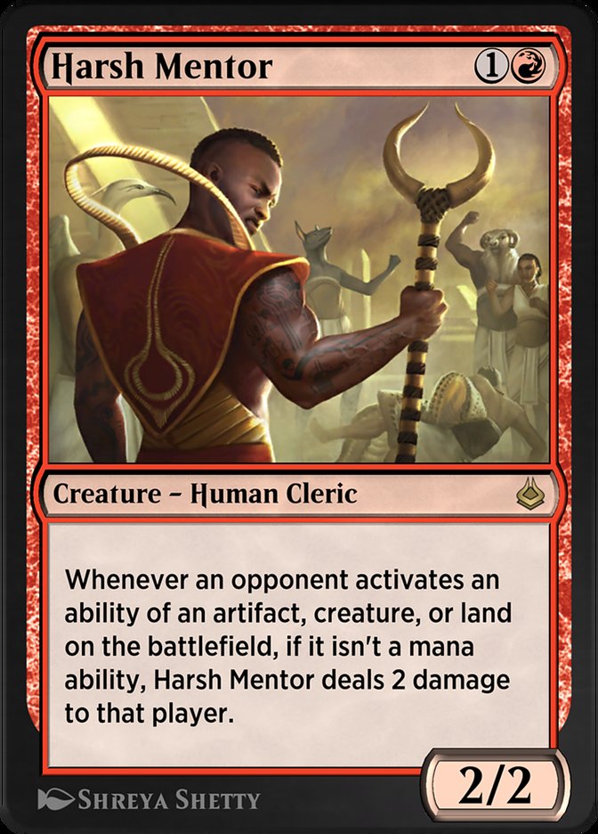 Magic the Gathering Card - Harsh Mentor - MTG Circle