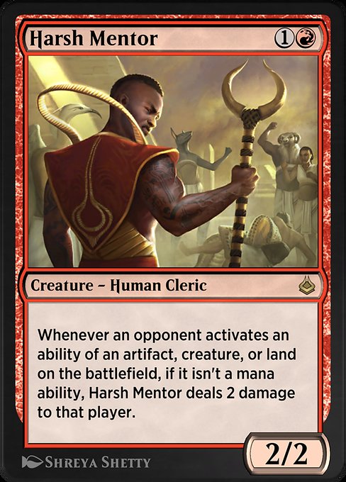 Magic the Gathering Card - Harsh Mentor - MTG Circle