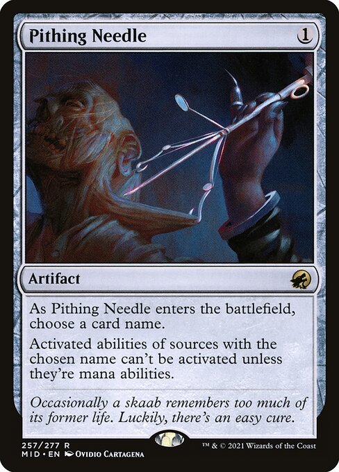 Magic the Gathering Card - Pithing Needle - MTG Circle