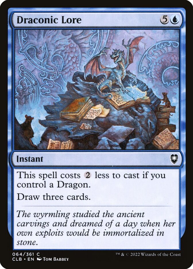 Magic the Gathering Card - Draconic Lore - MTG Circle