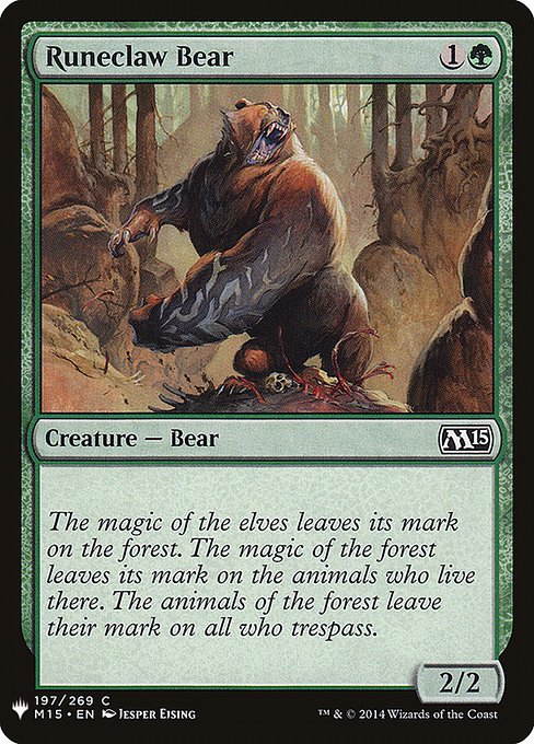 Magic the Gathering Card - Runeclaw Bear - MTG Circle