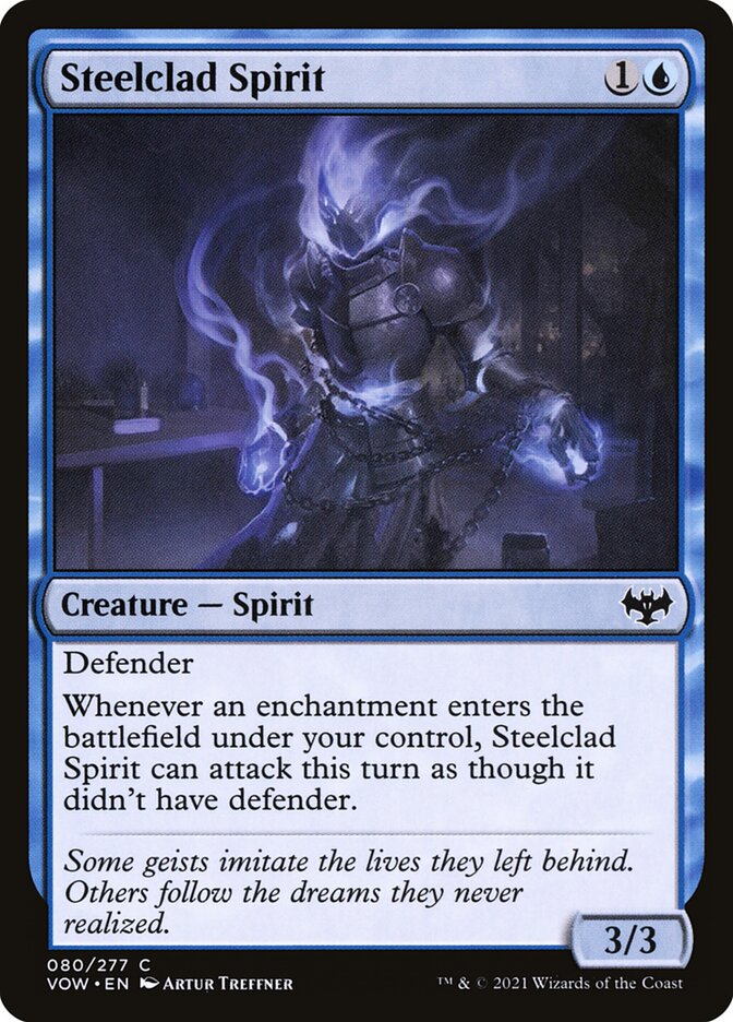 Magic the Gathering Card - Steelclad Spirit - MTG Circle