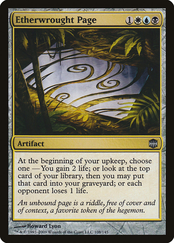 Magic the Gathering Card - Etherwrought Page - MTG Circle