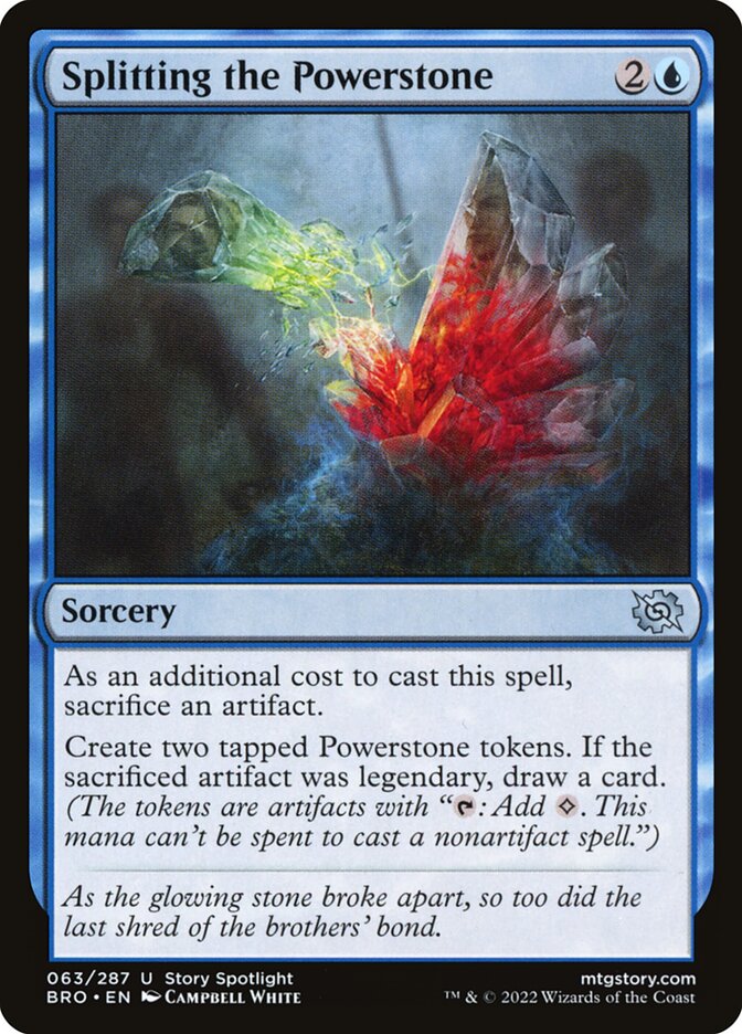 Magic the Gathering Card - Splitting the Powerstone - MTG Circle