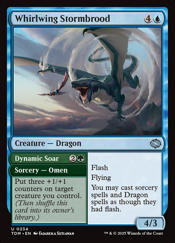 Magic the Gathering Card - Whirlwing Stormbrood // Dynamic Soar - MTG Circle