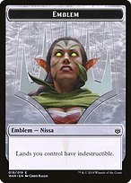 Magic the Gathering Card - Nissa, Who Shakes the World Emblem - MTG Circle