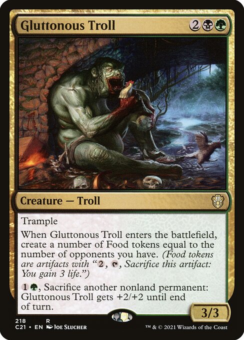 Magic the Gathering Card - Gluttonous Troll - MTG Circle