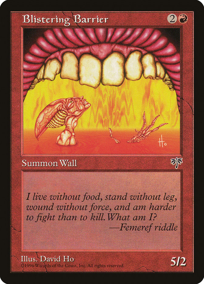 Magic the Gathering Card - Blistering Barrier - MTG Circle