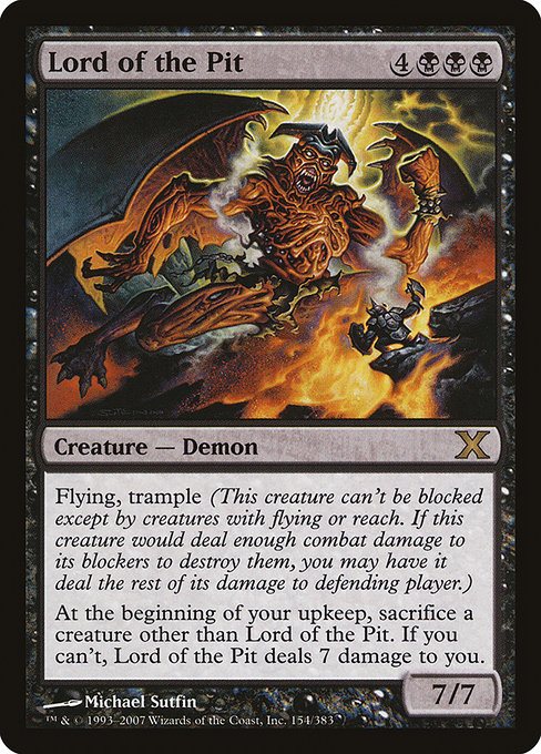 Magic the Gathering Card - Lord of the Pit - MTG Circle
