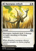 Magic the Gathering Card - Razorgrass Ambush // Razorgrass Field - MTG Circle