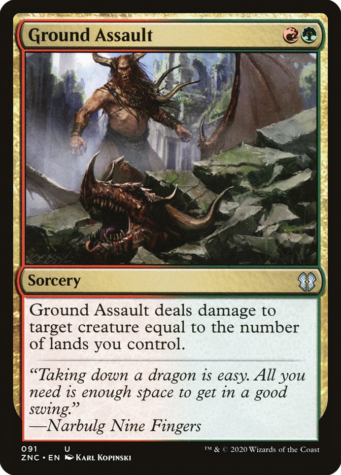 Magic the Gathering Card - Ground Assault - MTG Circle