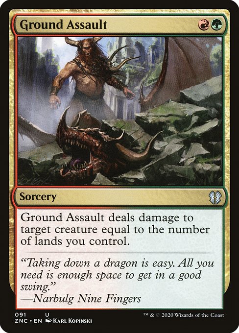 Magic the Gathering Card - Ground Assault - MTG Circle