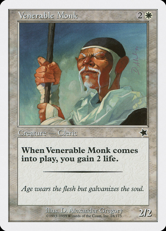 Magic the Gathering Card - Venerable Monk - MTG Circle