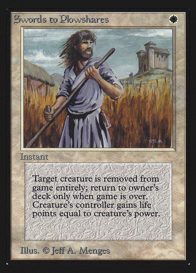 Magic the Gathering Card - Swords to Plowshares - MTG Circle