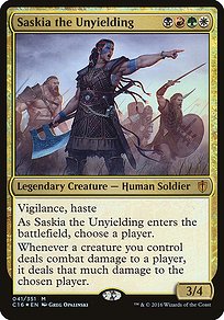 Magic the Gathering Card - Saskia the Unyielding - MTG Circle
