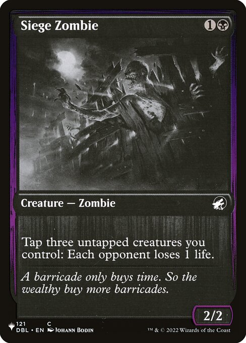 Magic the Gathering Card - Siege Zombie - MTG Circle