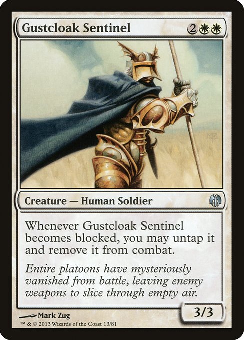 Magic the Gathering Card - Gustcloak Sentinel - MTG Circle