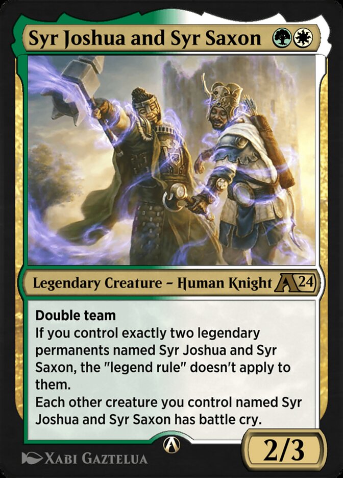 Magic the Gathering Card - Syr Joshua and Syr Saxon - MTG Circle