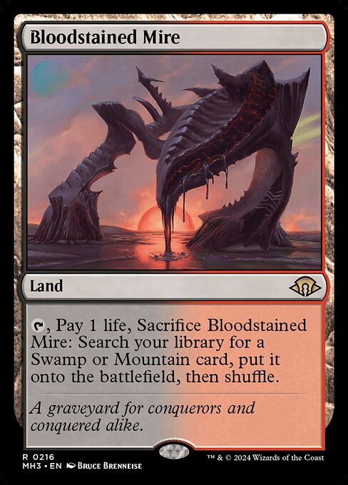 Magic the Gathering Card - Bloodstained Mire - MTG Circle