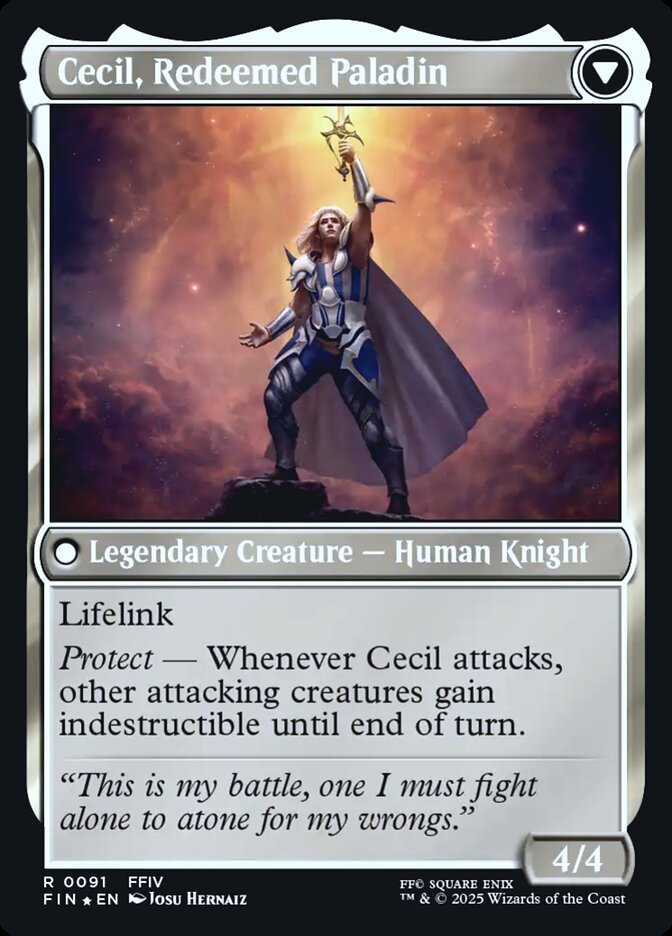Magic the Gathering Card - Cecil, Redeemed Paladin - MTG Circle