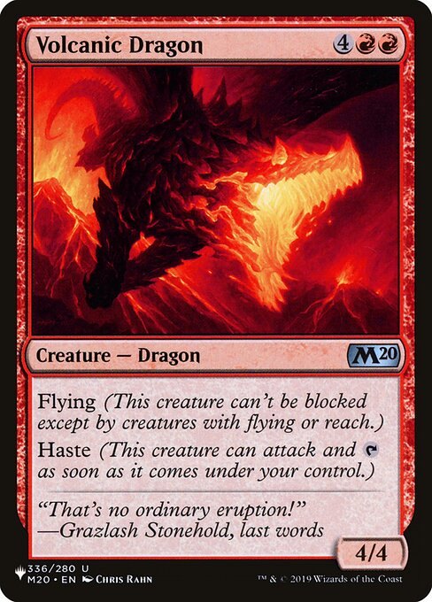 Magic the Gathering Card - Volcanic Dragon - MTG Circle