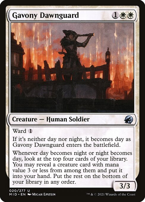 Magic the Gathering Card - Gavony Dawnguard - MTG Circle