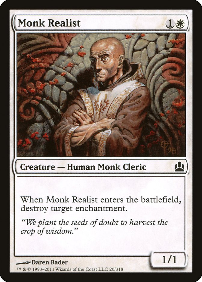 Magic the Gathering Card - Monk Realist - MTG Circle