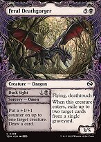 Magic the Gathering Card - Feral Deathgorger // Dusk Sight - MTG Circle