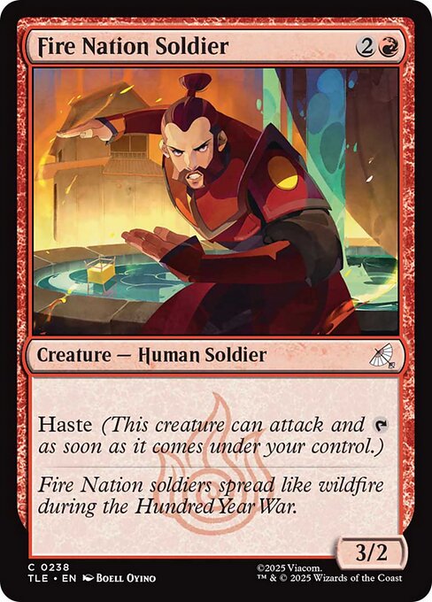 Magic the Gathering Card - Fire Nation Soldier - MTG Circle