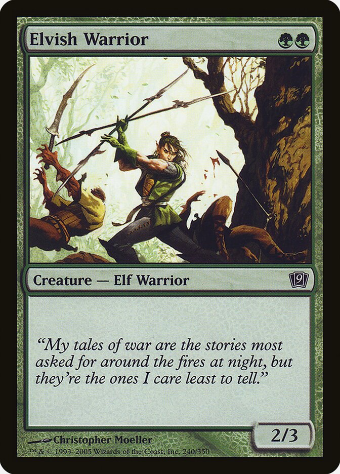 Magic the Gathering Card - Elvish Warrior - MTG Circle
