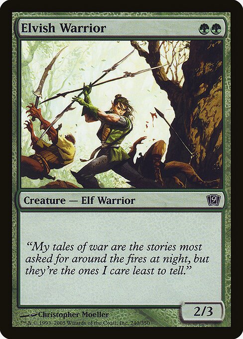 Magic the Gathering Card - Elvish Warrior - MTG Circle