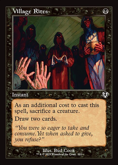 Magic the Gathering Card - Village Rites - MTG Circle